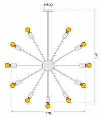 Lampada Da Soffitto Pensile APP259-18C