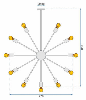 Lampada Da Soffitto Pensile APP259-18C