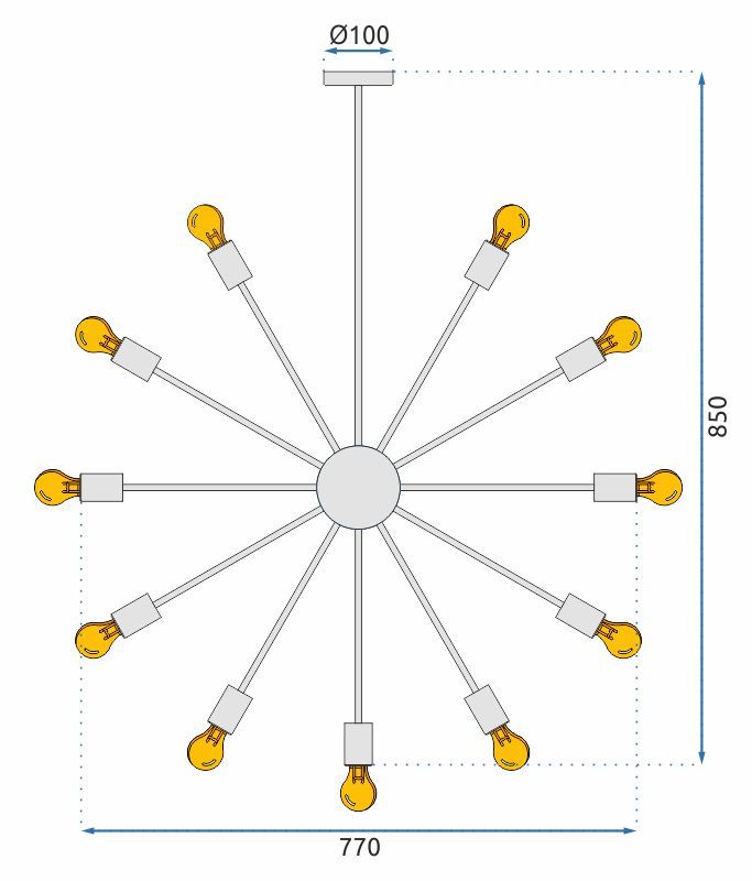 Lampada Da Soffitto Pensile APP259-18C