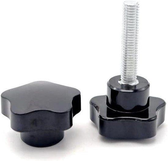 Maniglia di Grip in Acciaio Nero - M8 x 45mm - Viti Femmina - Set di Viti e Coppie - Adatto a Tutti i Modelli - Maniglia di Controllo in Acciaio Nero Isolato.