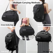 Borsa Sportiva Multifunzione Impermeabile con Funzione di Zaino e Cassetto per Scarpe, 40L