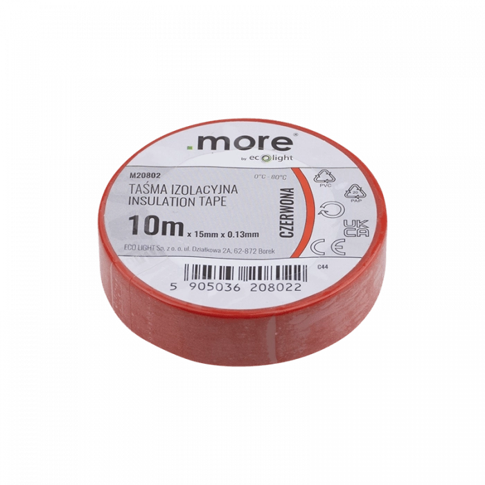 Nastro isolante Ecolight rosso 15mm 0,13mm 10m 1pz
