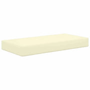 Cuscino per sedie | Cuscino da Sedia Esterno Crema 80 x 40 x 8 cm 100% Poliestere