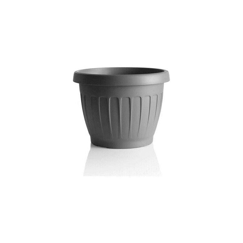 BAMA VASO DA TERRA IN PLASTICA ROTONDO 35 CM COLORE GRIGIO