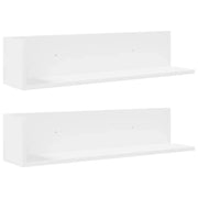 2 pz Mensole a Muro | Scaffale Parete | Ripiano a parete Bianche 75x16,5x16,5 cm in Truciolato