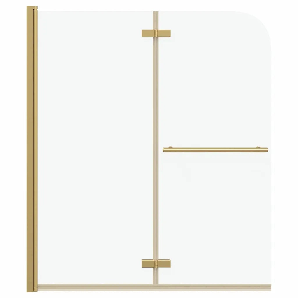 Involucro Doccia Oro 120 x 140 cm Vetro ESG e Alluminio CFW3726592
