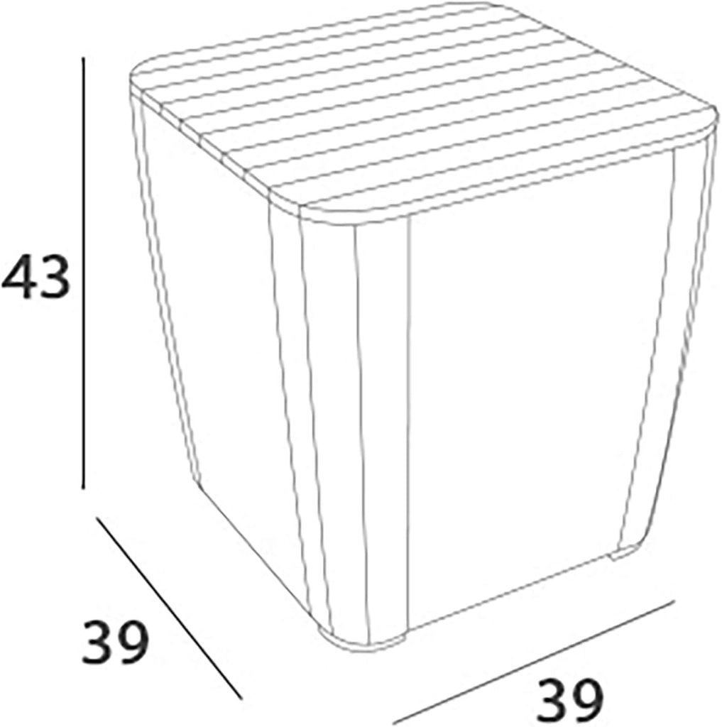 Salottino da giardino 3 pezzi con 2 poltrone e tavolino contenitore effetto rattan colore grafite Iowa Balcony Keter