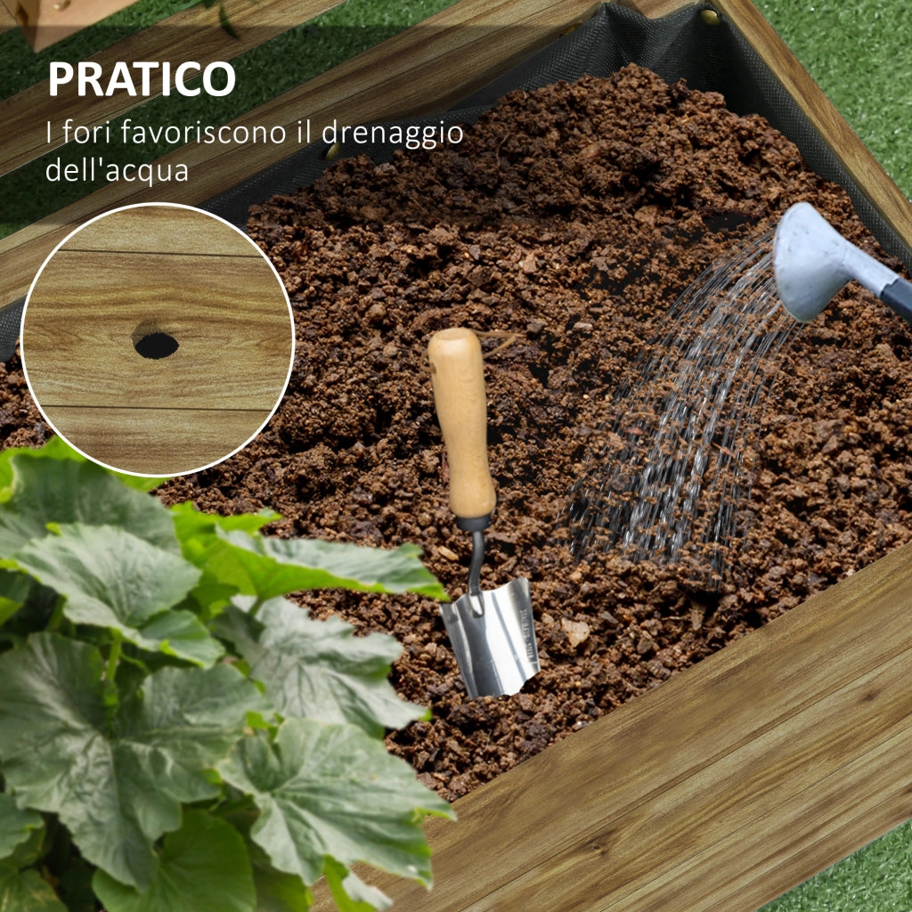 Fioriera Verticale con Traliccio e Ruote ¨C zephmum ¨C Legno 76x30x155 cm