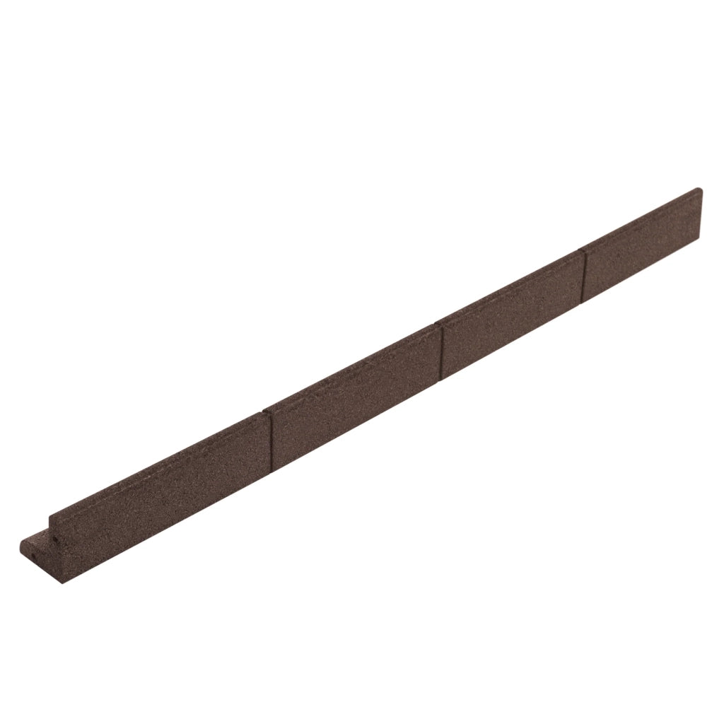 Bordura Flessibile da Giardino 22 x 1,2 m Marrone con Martello in Gomma