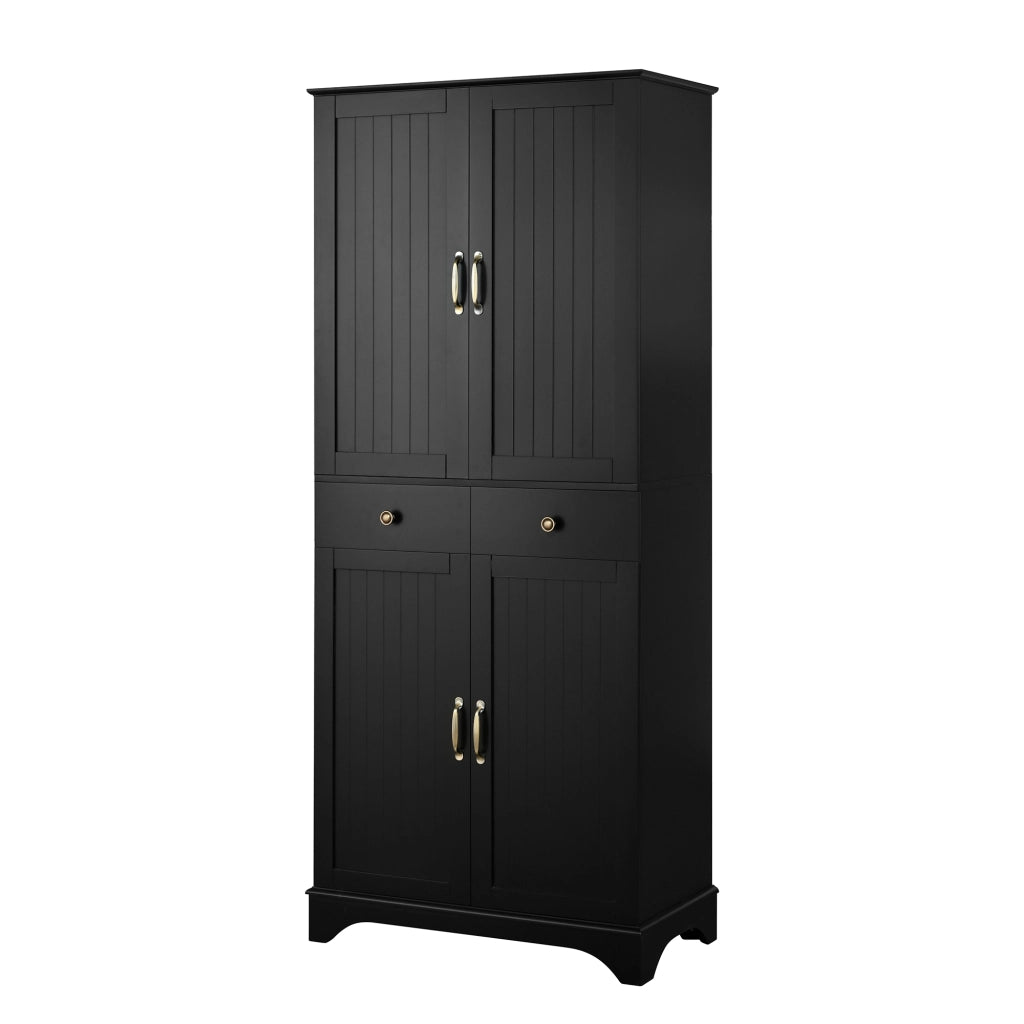 Libreria Alta con Ripiani Regolabili e Cassetti ¨C MINIMAL ¨C Nero, Soggiorno e Cucina