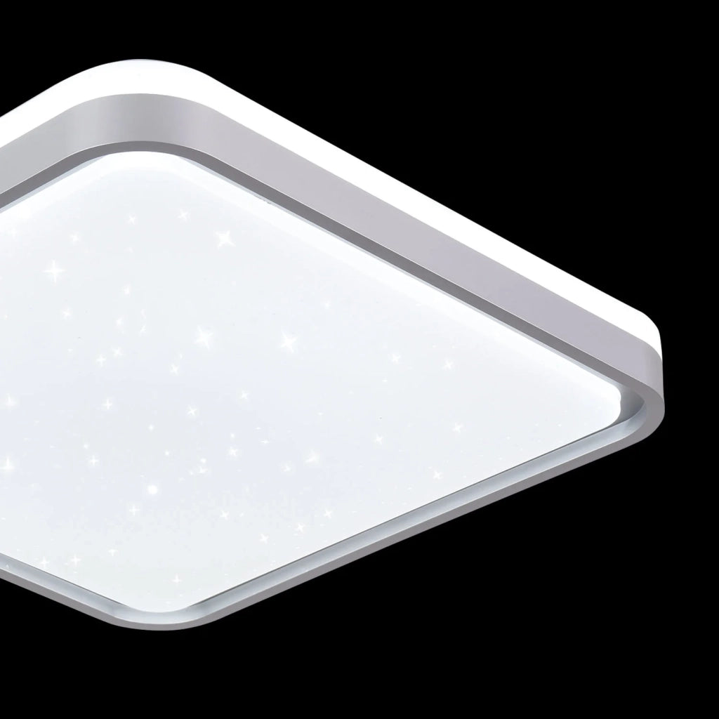 LÚZETE - PLAFÓN LED 58W PW LED REGULABLE BLANCO PLATA CUADRADO TELLUS