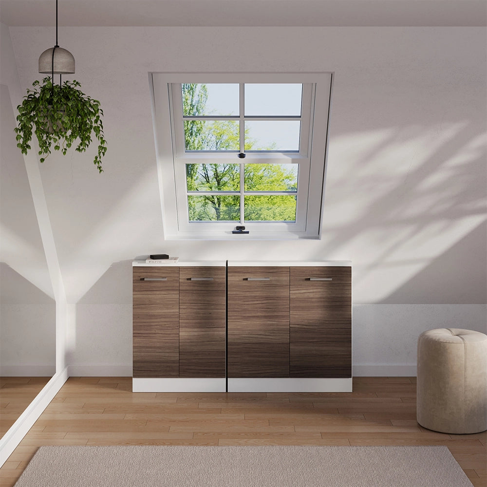Set di mobili sottotetto Rion Grigio nobile/Bianco Set di 2 Vicco