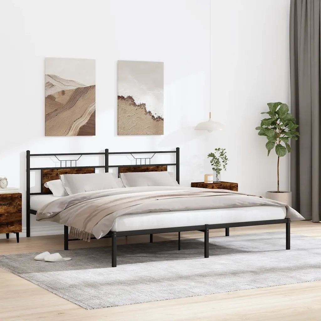 Giroletto senza Materasso Rovere Fumo 160x200 cm in Truciolato 4106746
