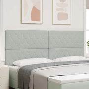 Testiera-Testata-Testiera Decorativa Grigio chiaro 200 cm Pelle Sintetica 793005