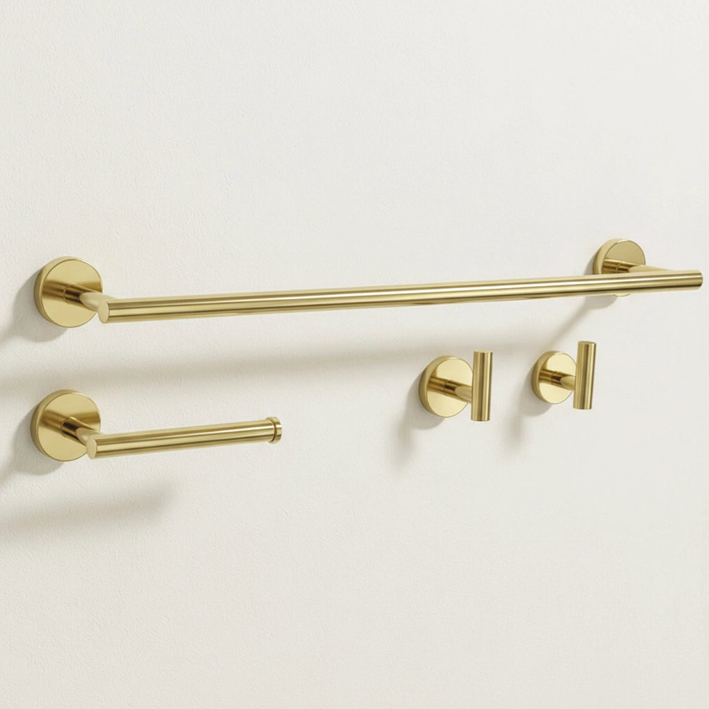 Set Accessori Da Bagno Ari Gold 4 Pezzi