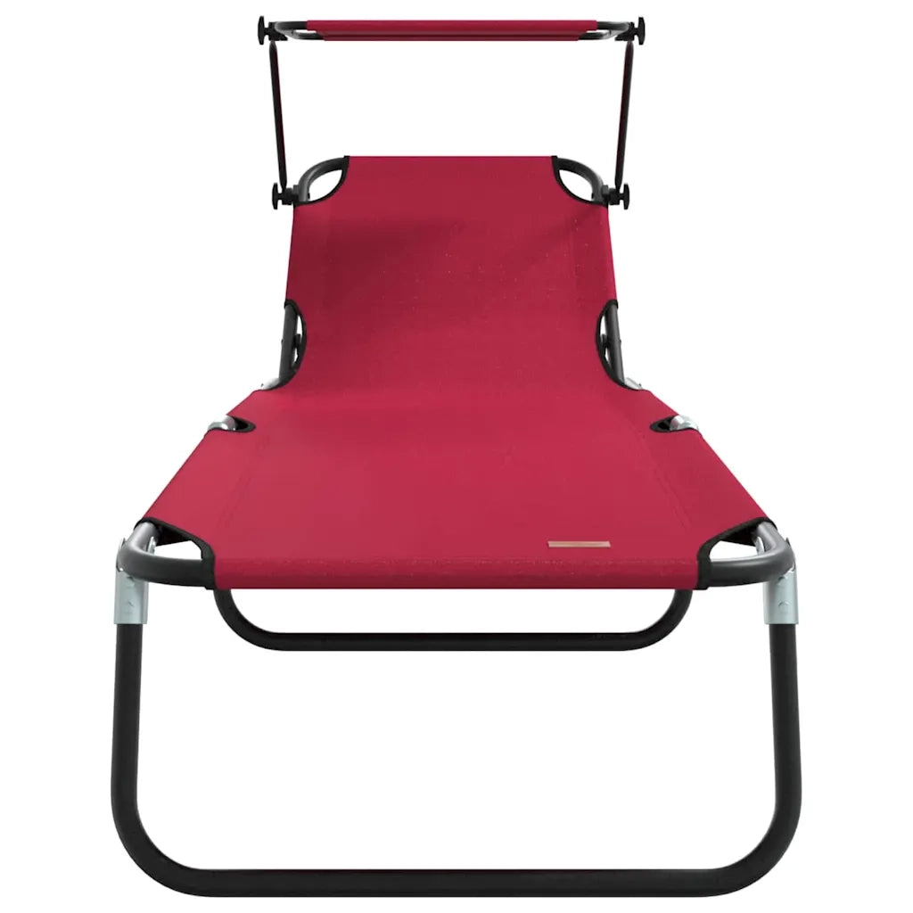 Lettino prendisole pieghevole Rosso 190 x 57 x 81 cm Oxford 42003130
