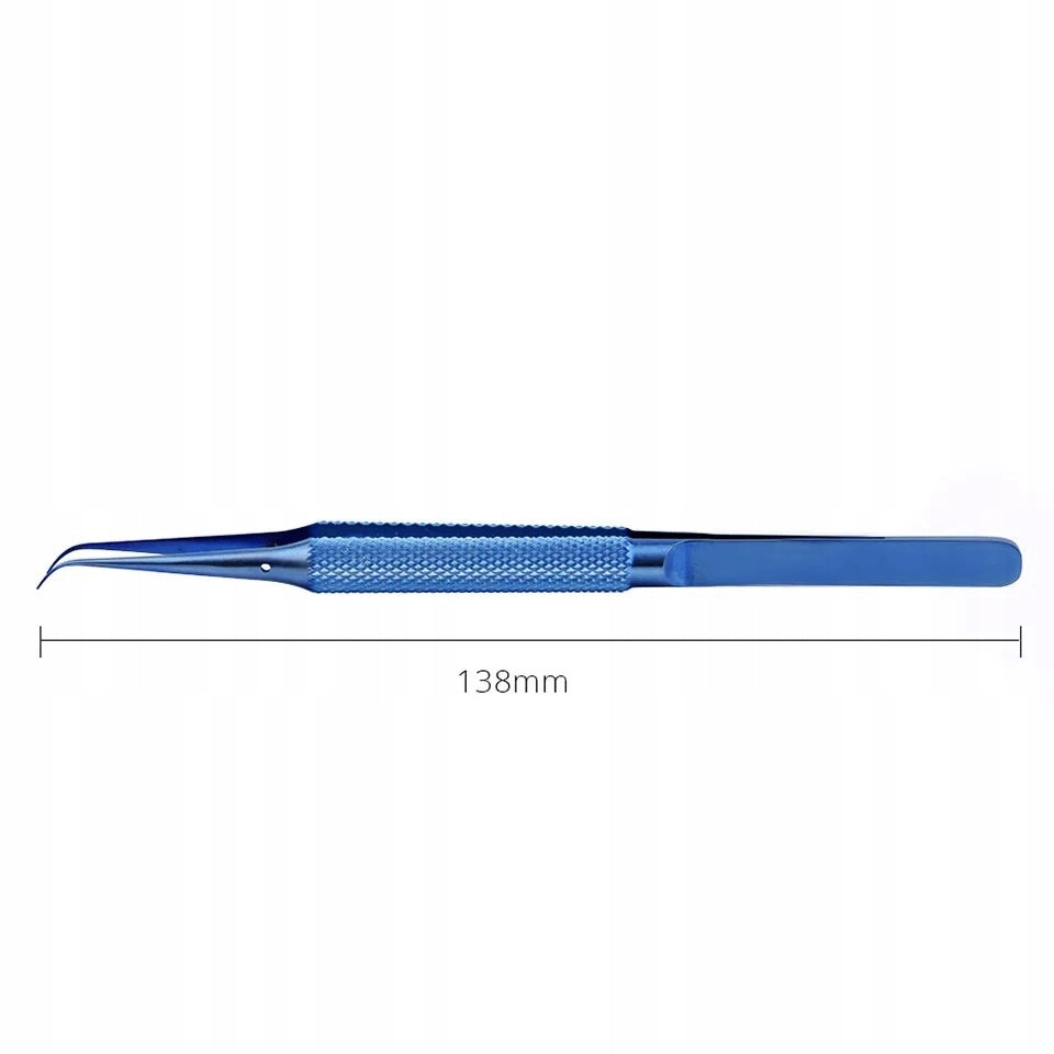 Pinzetta di Precisione in Titanio BT-15 – Punta Curva, Resistente alla Corrosione | Lunghezza 138 mm, Punta 0,15 mm