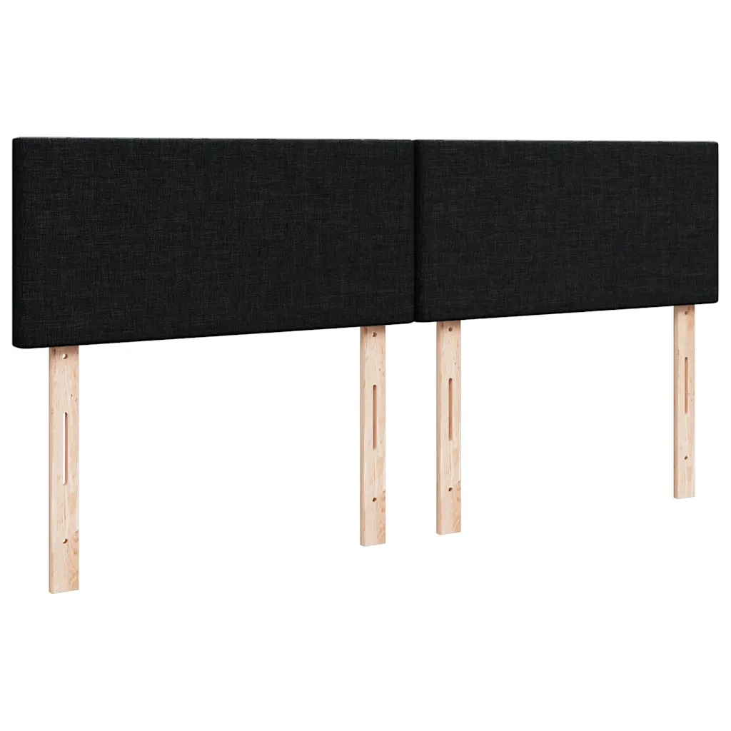 Giroletto a Molle con Materasso Nero 200x200 cm in Tessuto