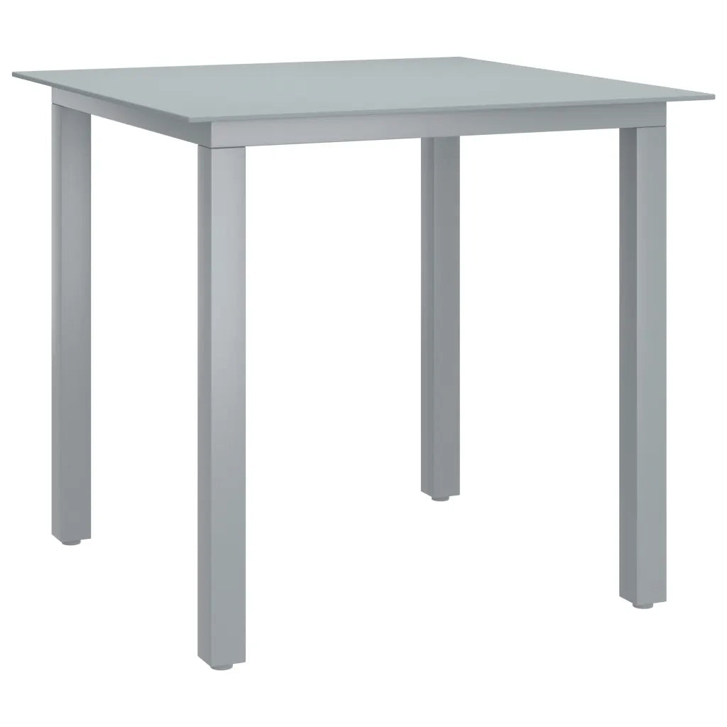Set Mobili da Pranzo per Giardino 5 pz Alluminio Argento e Nero 3070632