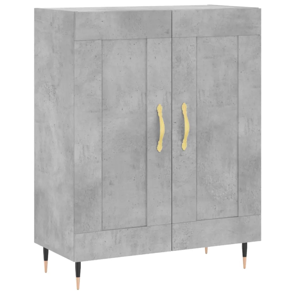 Credenza-Buffet-Armadio da cucina Grigio Cemento 69,5x34x180 cm in Legno Multistrato 182843