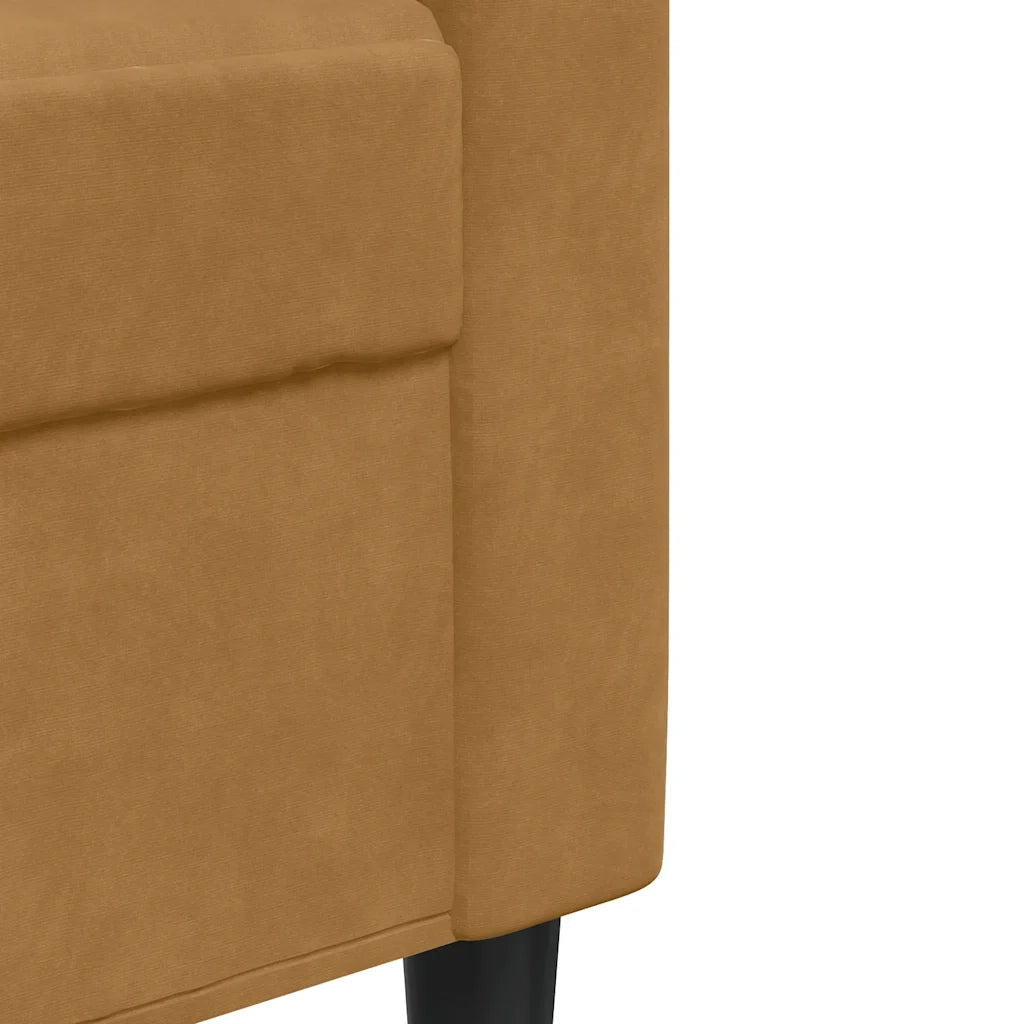 vidaXL Set di Divani 4 pz con Cuscini Marrone in Velluto