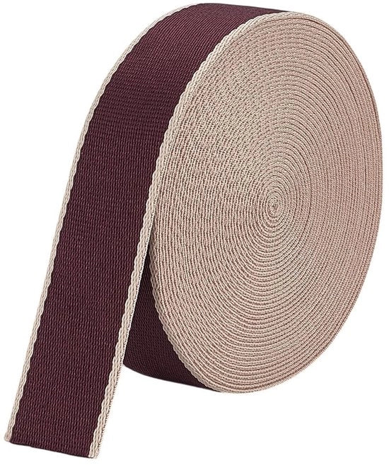 Banda Singola da 10 Metri - Canapa Cotonata - 38 mm Larga - 2 mm Spessa - Per Sartia/Rigatura/Cuscini/Borse - Qualità Artigianale - Bandiera