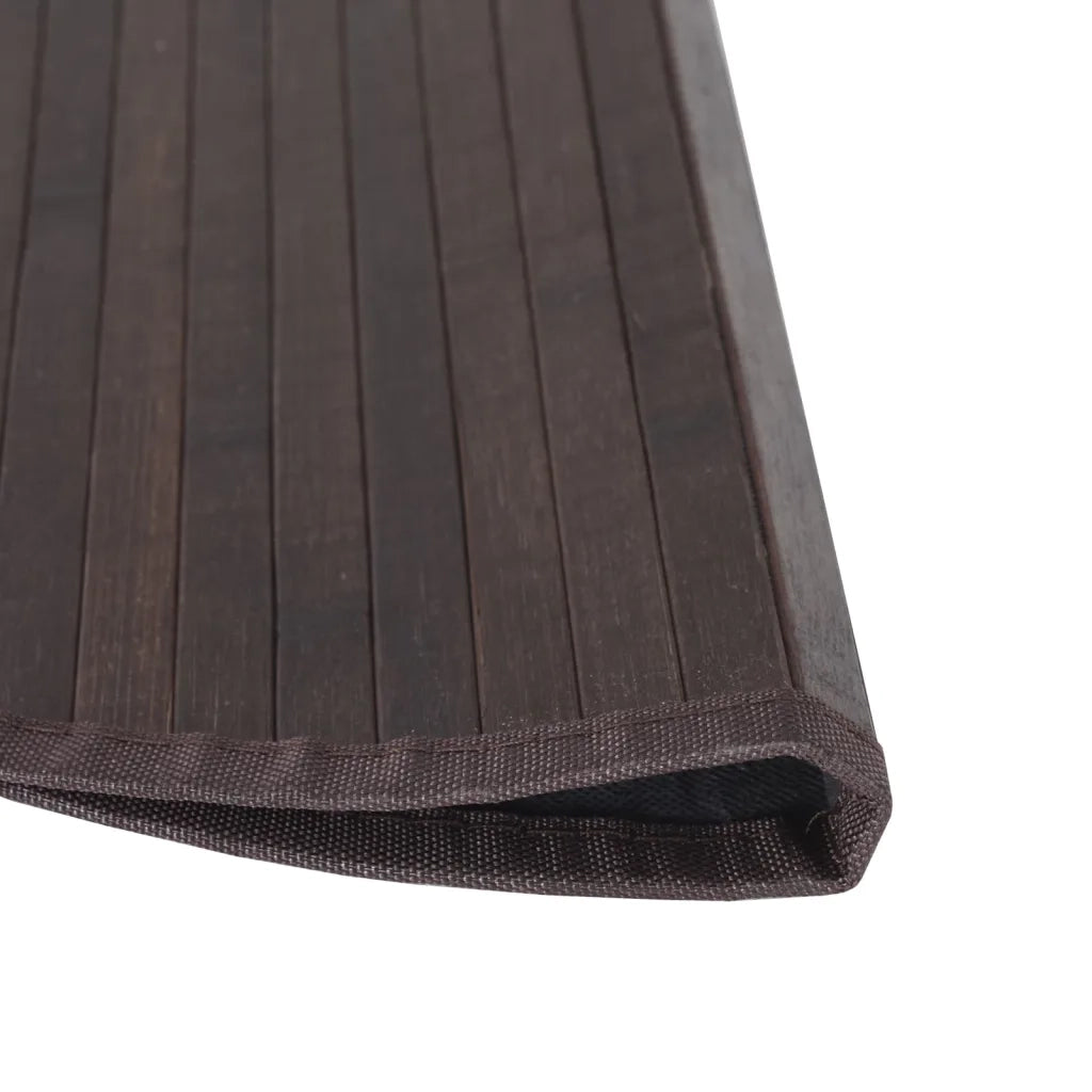 Tappeto Rotondo Marrone Scuro 100 cm in BambÃ¹