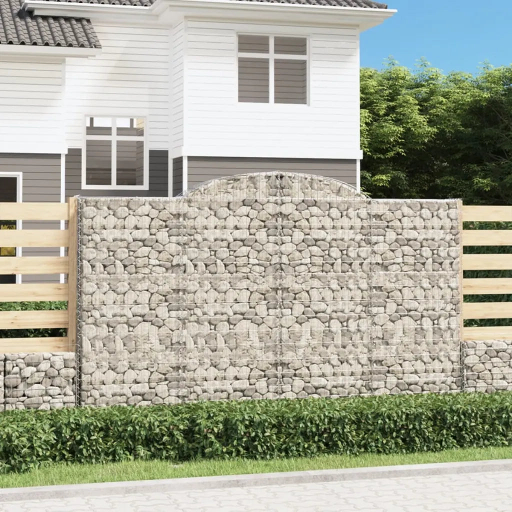 Cesti Gabbioni ad Arco 9 pz 300x50x180/200 cm Ferro Zincato 3146780