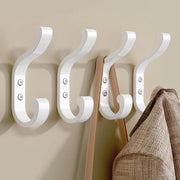 Set di 4 capocchi a vite metalliche in stile vintage, bianchi, ideali per armadio, bagno e camera da letto