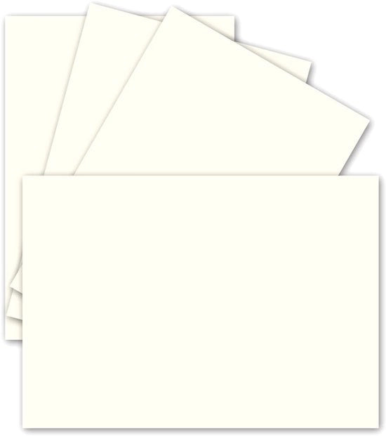 Carte da disegno 50 pezzi - DIN B6 12,0 x 17,0 cm - 240 g/m² cartone gesso - Carte Blanco - Disegno Creativo - Ideale per Scrapbooking