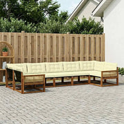 Set di divani da esterno con cuscino 7 pcs Naturale e Crema 3381666