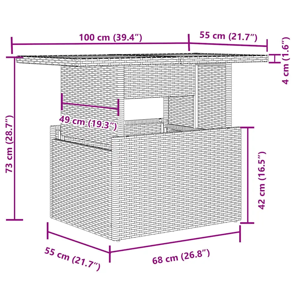 Set Divano da Giardino 5pz con Cuscini Grigio Chiaro Polyrattan