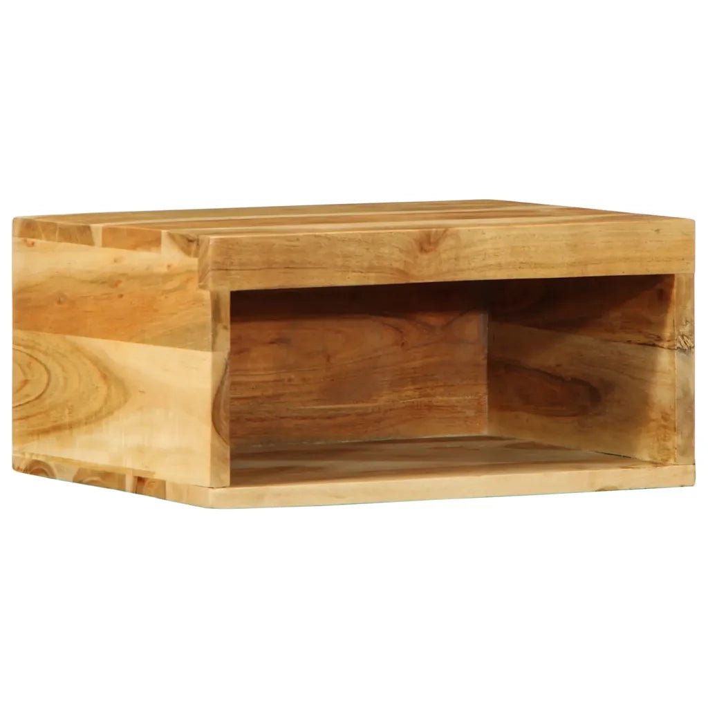 Mobile TV a Parete 2 pz-Set di 2 Mobile TV a Muro in Legno Massello di Acacia