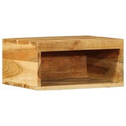 Mobile TV a Parete 2 pz-Set di 2 Mobile TV a Muro in Legno Massello di Acacia