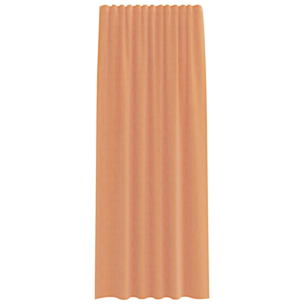 Tende in Voile con Tasche per Aste 2 pz Terracotta 4102233