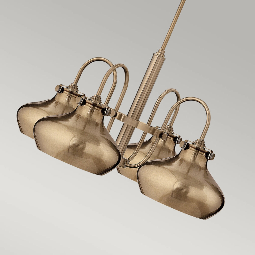 Lampadario Congress caramello spazzolato 4xE27 Hinkley