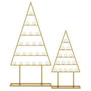 Portacarte supporto per foto a forma di albero di natale con clip rotonde, Portacarte portaoggetti in metallo da appendere-Decorazioni natalizie