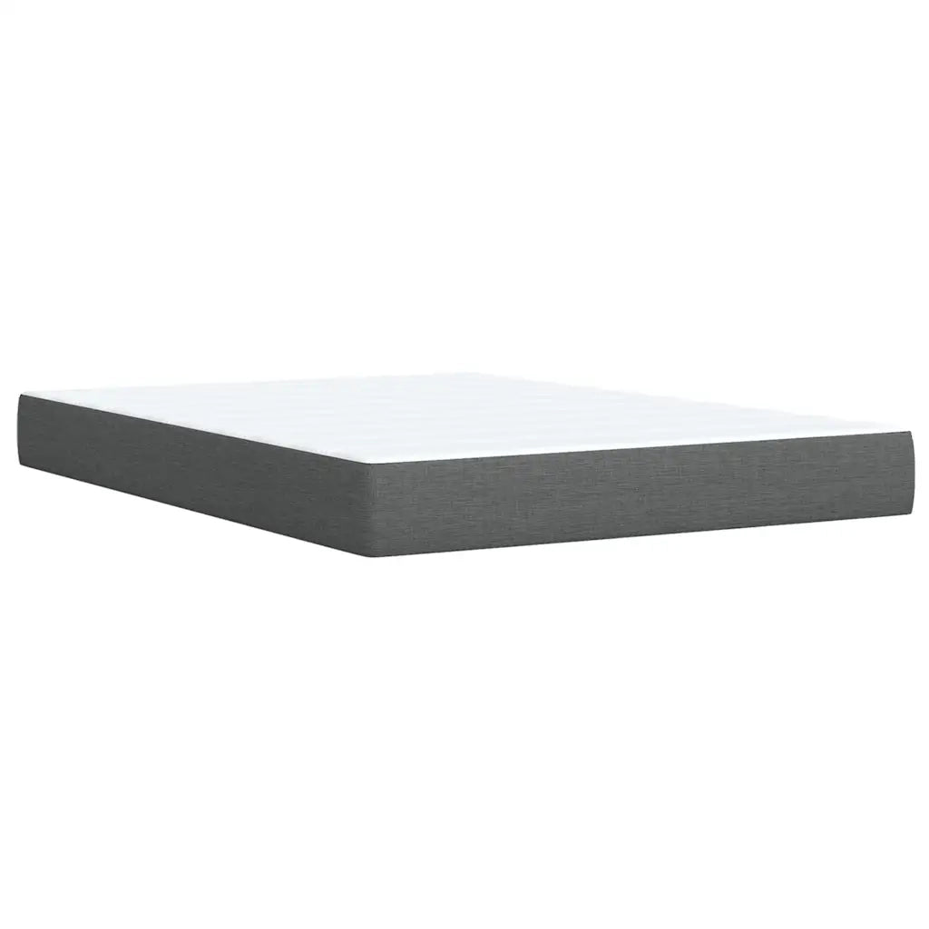 Giroletto a Molle con Materasso Grigio Scuro 140x200cm Tessuto 3289773