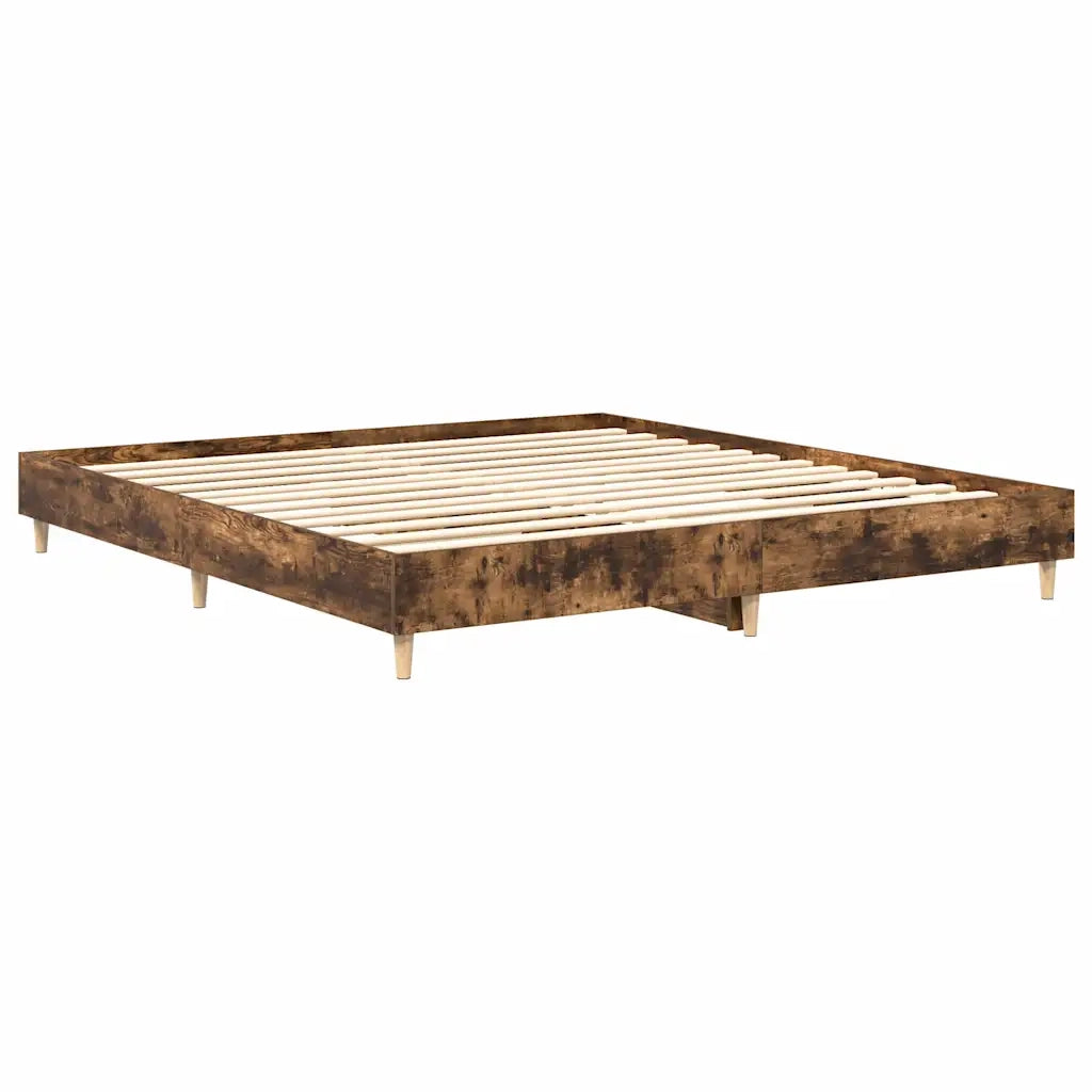 Giroletto senza Materasso Rovere Fumo 200x200 cm in Truciolato
