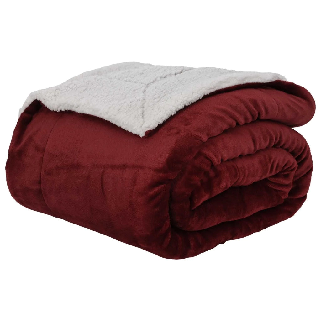 Coperta Rosso Bordeaux 150 x 200 cm Panno 42017002