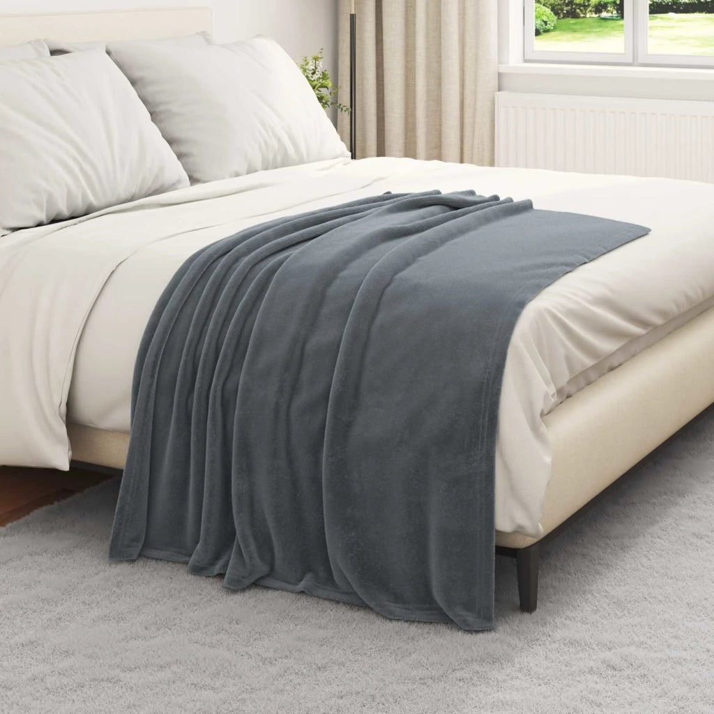 Coperte da Pile 6 pz Grigio scuro 130 x 150 cm Panno