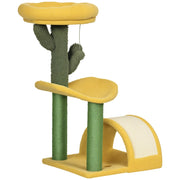 Tiragraffi per Gatti con Cuscino ¨C Zephmum ¨C Verde e Giallo 40x35x72 cm