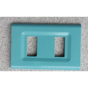 Trade Shop - Placchette Placche In Abs Serie Magic Elite Bticino Compatibili Color Copriprese - Azzurro Polvere -2 Fori     -