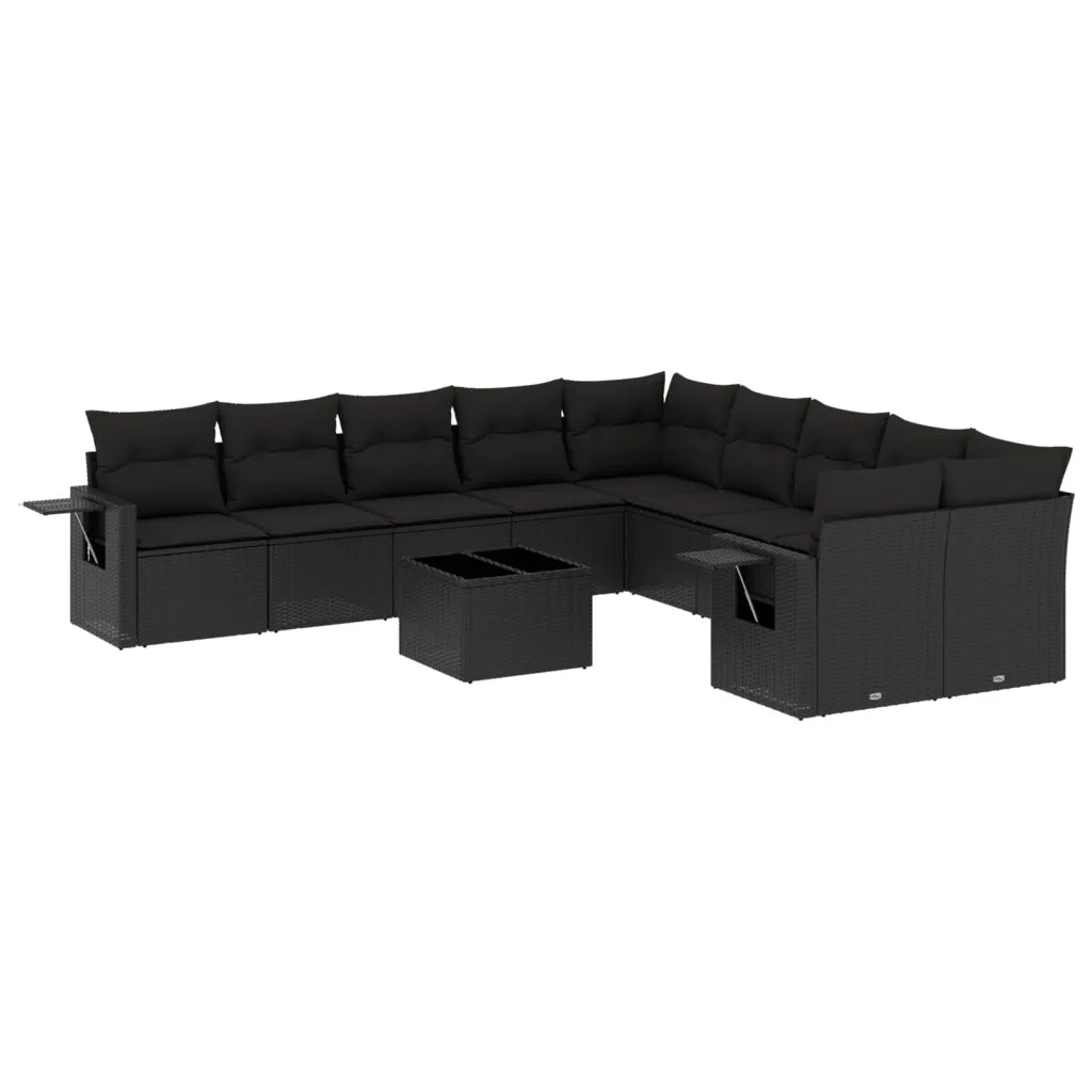 Set Divani da Giardino 11 pz con Cuscini in Polyrattan Nerocod mxl 114183