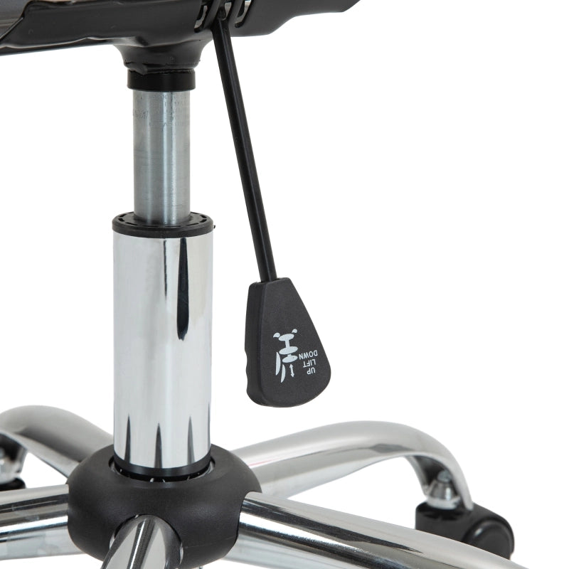 Sedia da ufficio girevole ergonomica con altezza regolabile funzione dondolo braccioli e ruote in poliestere grigio