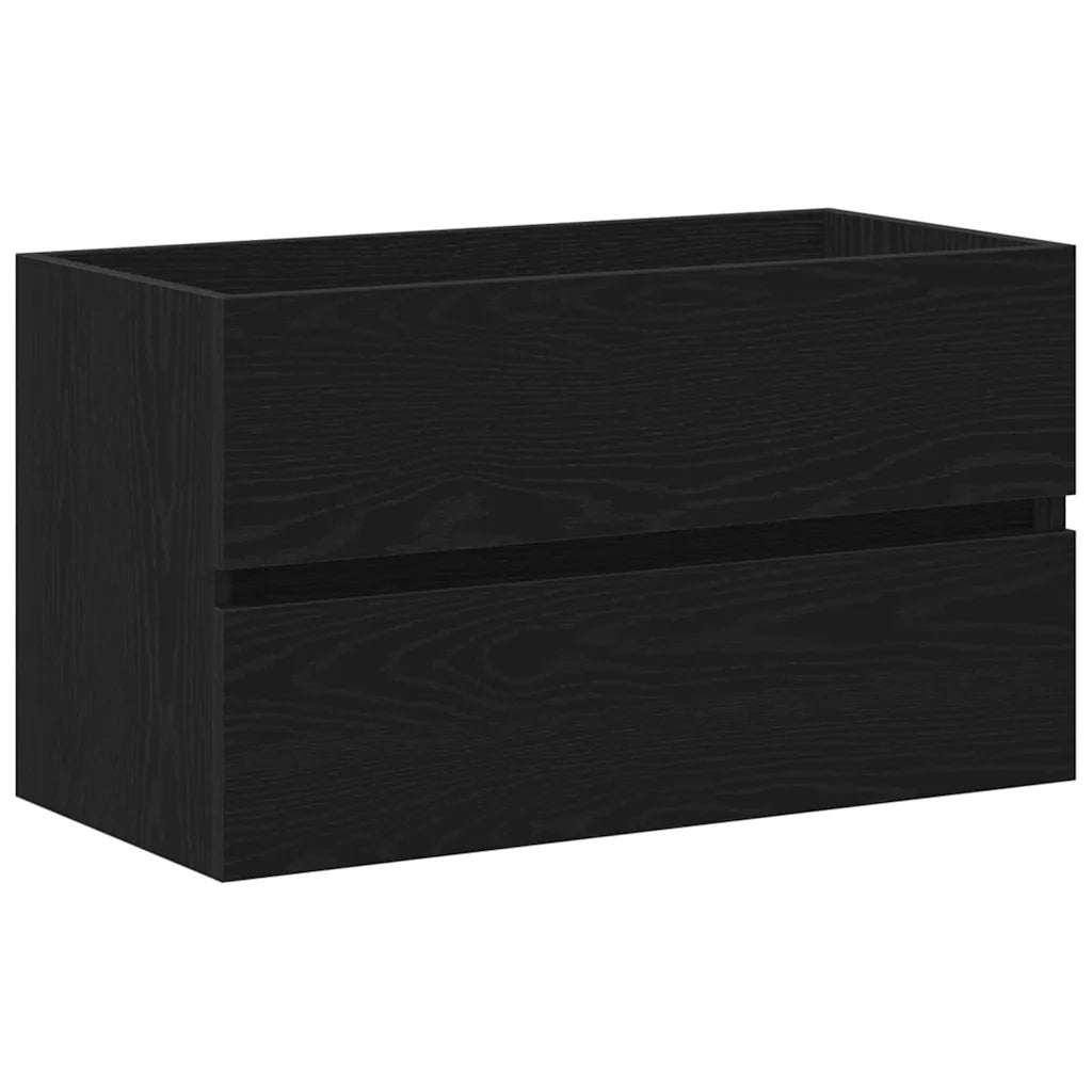 Armadio per Lavabo da Bagno Rovere Nero 80 x 39 x 62 cm 3333147