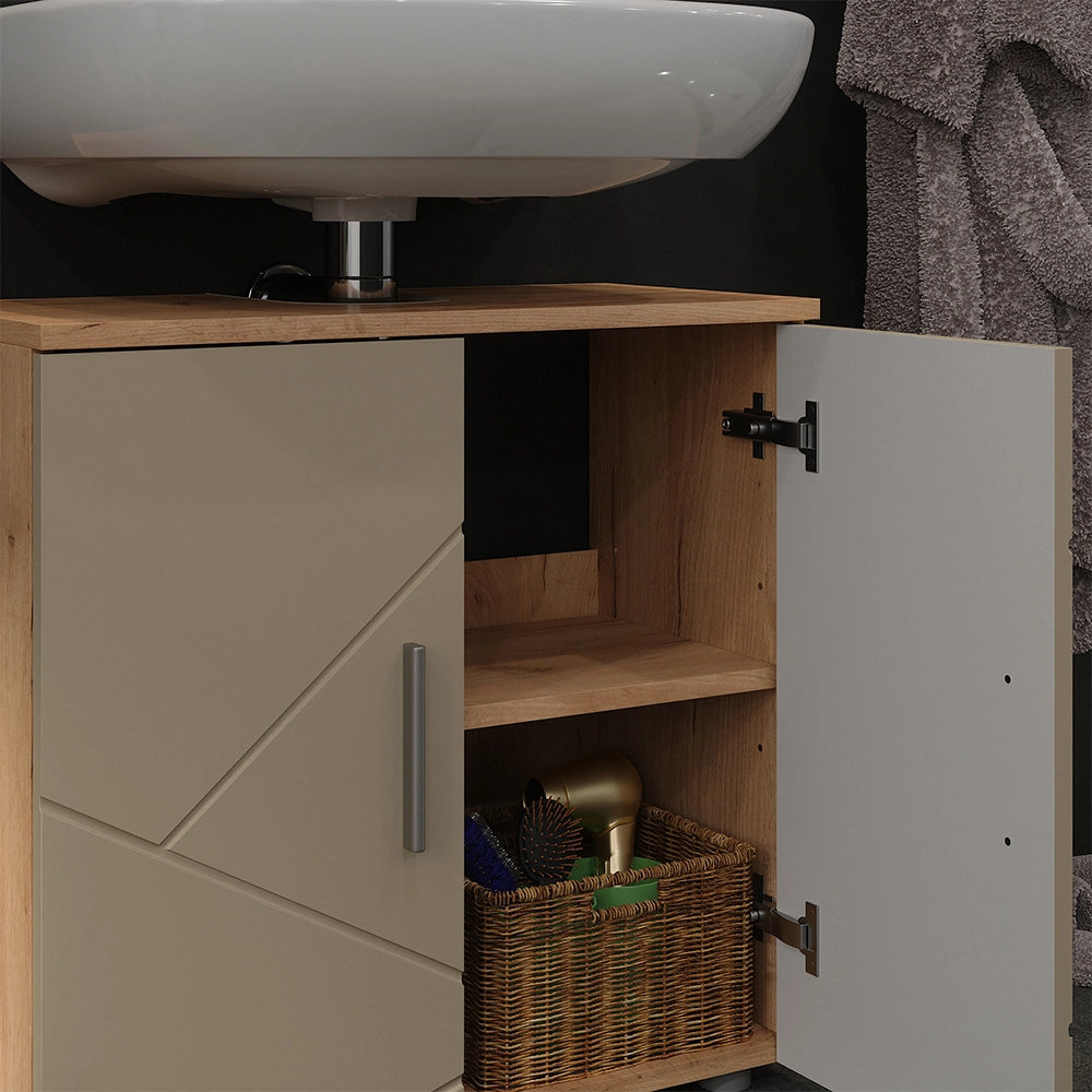 Vicco Set di mobili da bagno Quercia dorata 2 parti
