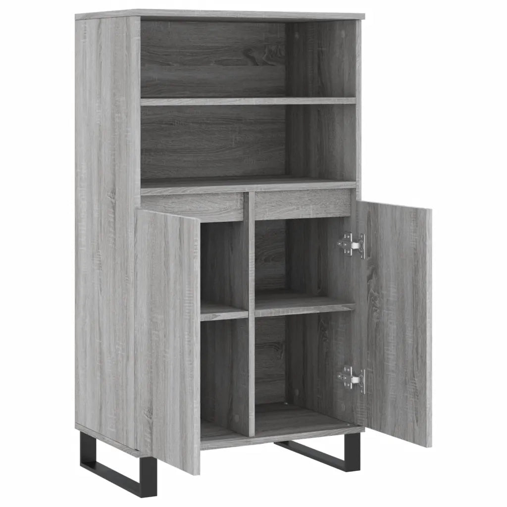 Credenza | Madia | Buffet da pranzo | Armadio da pranzo Grigio Sonoma 60x36x110 cm in Legno Multistrato