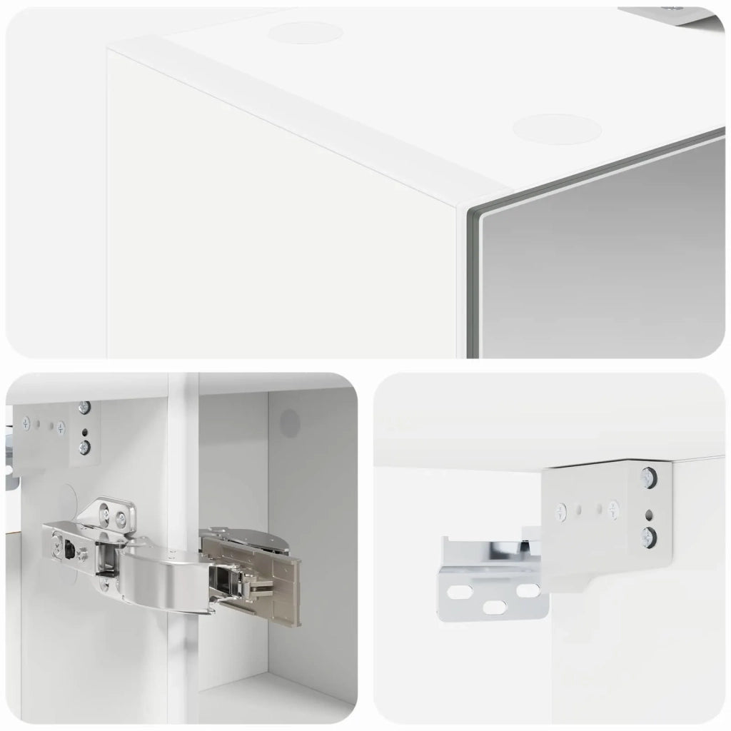 Mobiletto per specchio da bagno Bianco 60 x 14,5 x 70 cm
