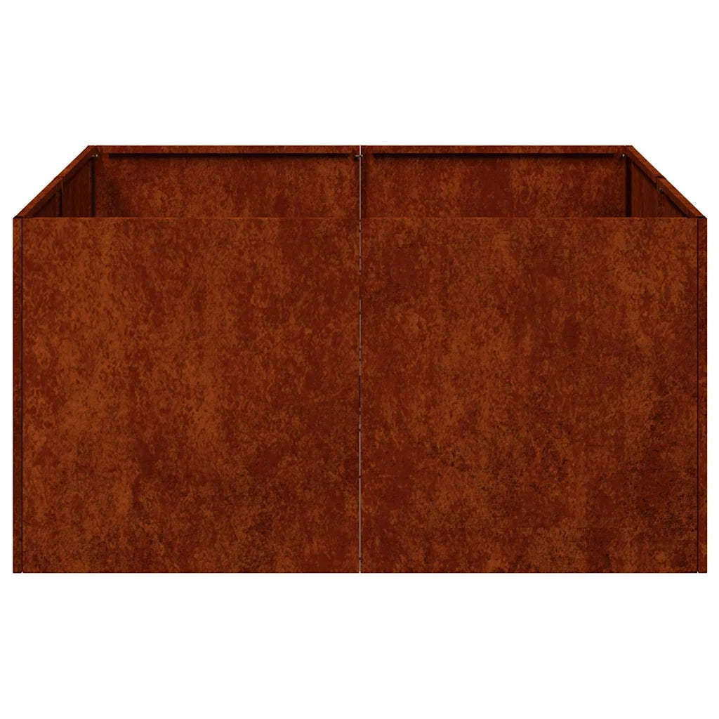 Fioriera Arrugginita 80x80x40 cm in Acciaio Corten 860744